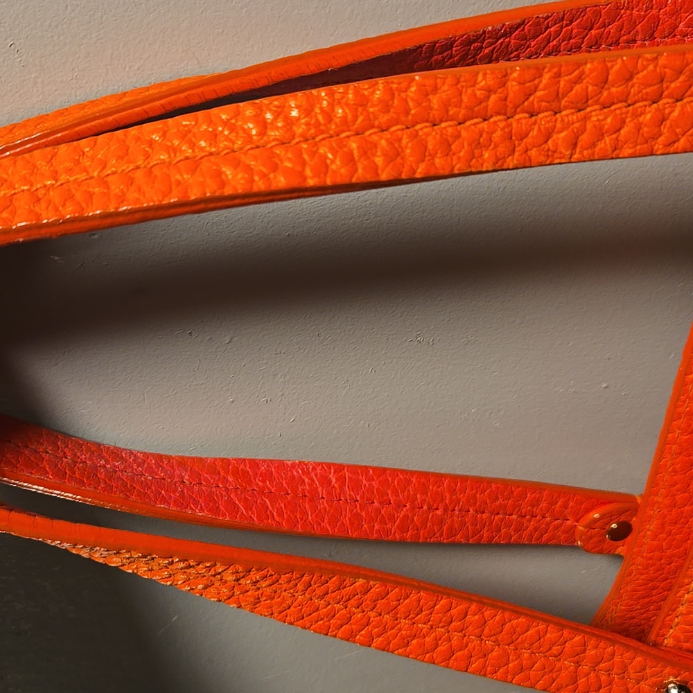 Kate Spade Pebble Leather Tote Orange & Pink - Picture 9 of 12